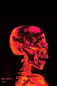 Red Skeleton Poster