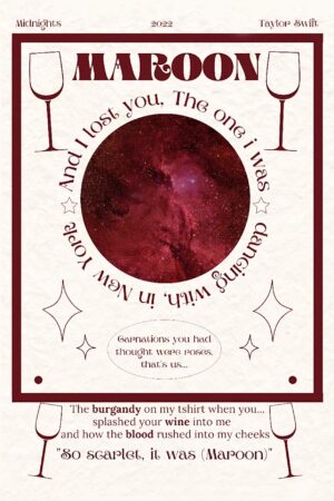 Taylor Swift - Maroon Poster