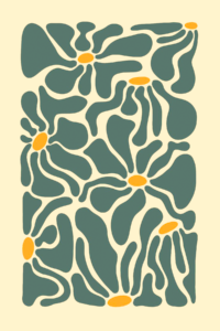 Trippy Flowers Poster