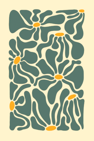 Trippy Flowers Poster